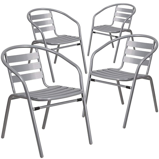 Flash Furniture - Lila Patio Chair (set of 4) - Silver