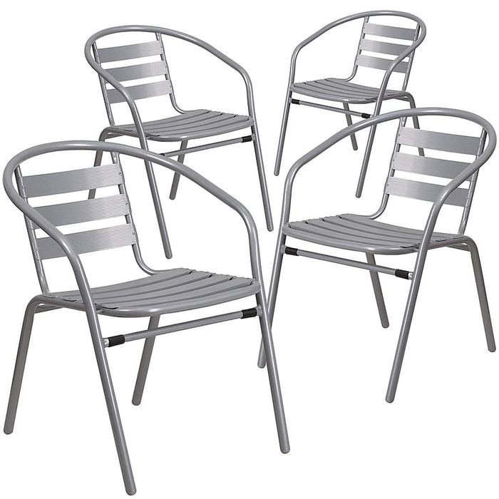 Flash Furniture - Lila Patio Chair (set of 4) - Silver