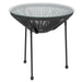 Alamont Home - Valencia Round Contemporary Glass Rattan Table - Black