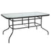 Alamont Home - Tory Contemporary Patio Table - Clear Top/Black Frame