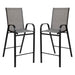 Alamont Home - Brazos Modern Fabric Patio Barstool (set of 2) - Gray