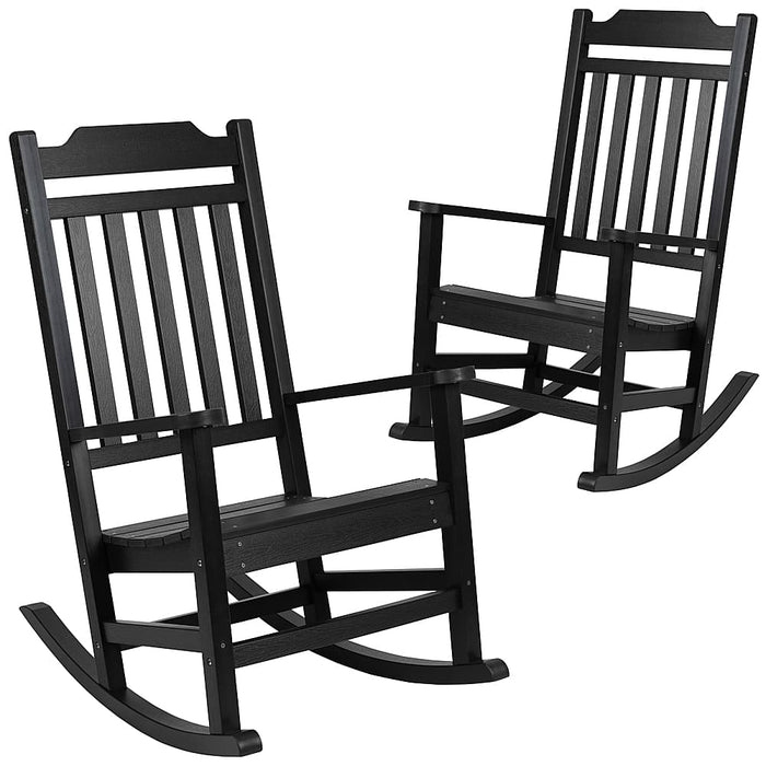 Alamont Home - Winston Rocking Patio Chair (set of 2) - Black