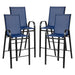 Alamont Home - Brazos Modern Fabric Patio Barstool (set of 4) - Navy