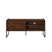 Walker Edison - Industrial Sliding-Door TV Stand for TVs up to 50 - Dark Walnut