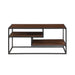 Walker Edison - Industrial TV Stand - Dark Walnut