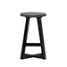 Walker Edison - Rustic Distressed Solid Wood Dining Stool - Gray