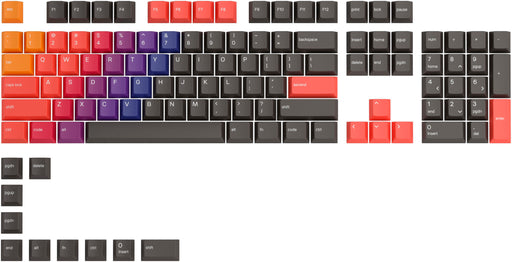 Glorious - GPBT Dye Sublimated Keycaps 114 Keycap Set for 100 85 80 TKL 60 Compact 75 Mechanical Keyboards - Celestial Fire
