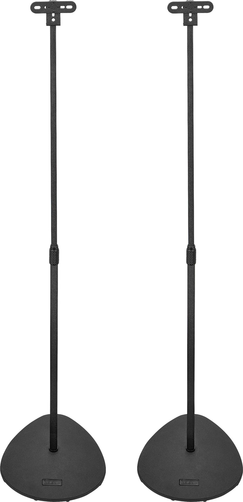 Insignia - 28  38" Adjustable Height Speaker Stands for Satellite Speakers - Black