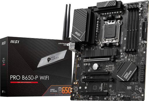 MSI - PRO B650-P WIFI (Socket AM5) AMD B650 ATX DDR5 Wi-Fi 6E Motherboard - Black
