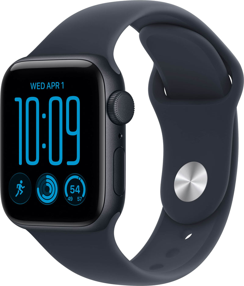 Apple Watch SE 3 GPS 40mm Midnight Aluminum Case with Navy Blue Sport Band - M/L - Midnight - (2026)
