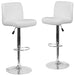 Alamont Home - Marietta Contemporary Vinyl Barstool (set of 2) - White