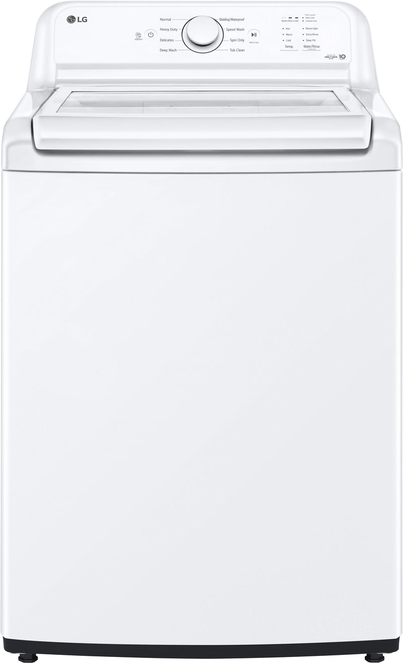 LG - 4.1 Cu. Ft. High-Efficiency Top Load Washer with TurboDrum Technology - White