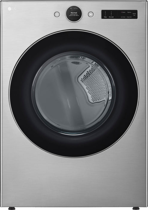 LG - 7.4 Cu. Ft. Smart Electric Dryer with Steam and Sensor Dry - Graphite Steel