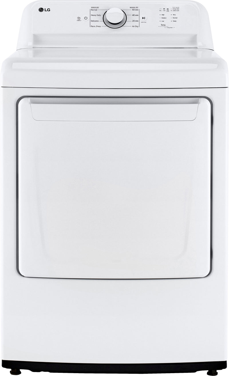 LG - 7.3 Cu. Ft. Smart Electric Dryer with Sensor Dry - White