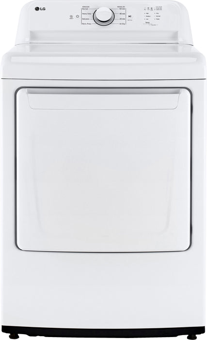 LG - 7.3 Cu. Ft. Electric Dryer with Sensor Dry - White