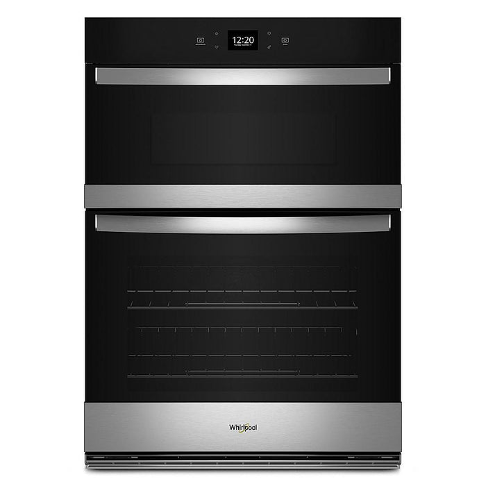 Whirlpool - 30" Built-In Electric Convection Double Wall Combination with Microwave and WiFi - Stainless Steel