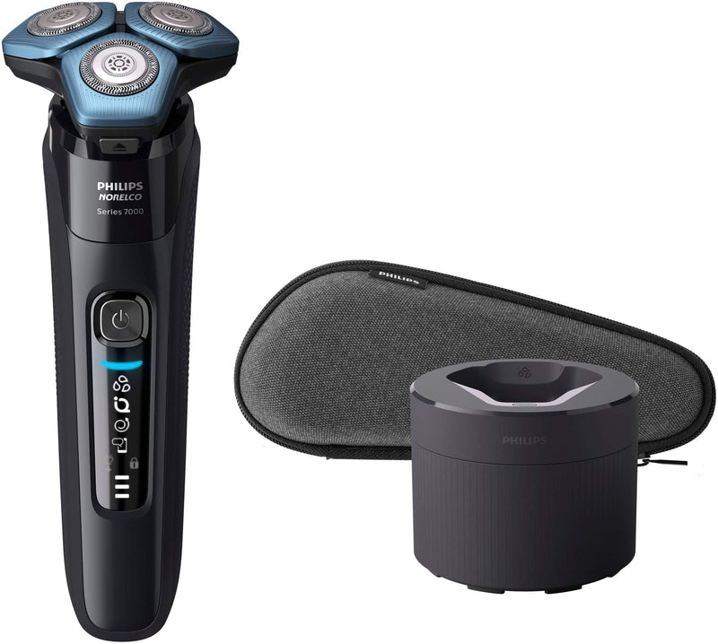 Philips Norelco - Shaver 7600 Rechargeable Wet  Dry Electric Shaver with SenseIQ Technology - Black