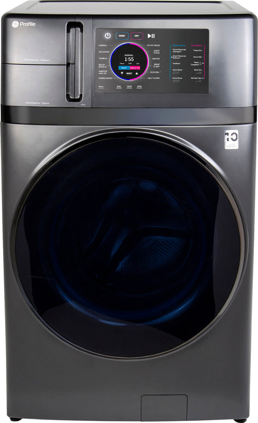 GE Profile - 4.8 cu. ft. UltraFast Combo Electric Washer  Dryer with Ventless Heat Pump Technology - Carbon Graphite