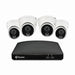 Swann - 4 Channel 4 Dome Camera  Indoor/Outdoor Wired 1080p Full HD DVR Security System with 64GB Micro SD Card - White