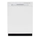 LG - 24" Front Control Built-In Stainless Steel Tub Dishwasher with SenseClean and 52 dBA - White