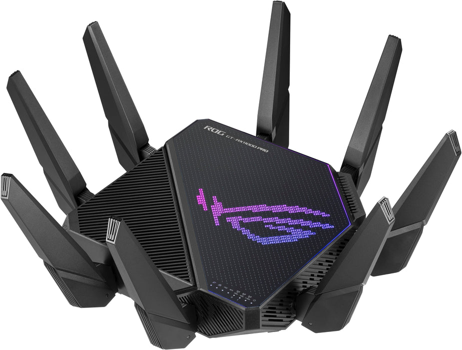 ASUS - ROG Rapture GT-AX11000 Pro Tri-band WiFi 6  Gaming Router 2.5G Port - Black