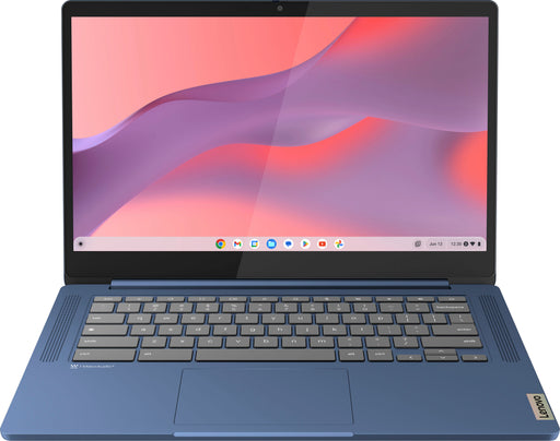 Lenovo - Slim 3 Chromebook 14" FHD Touch-Screen Laptop - MediaTek Kompanio 520 - 4GB Memory - 64GB eMMC - Abyss Blue