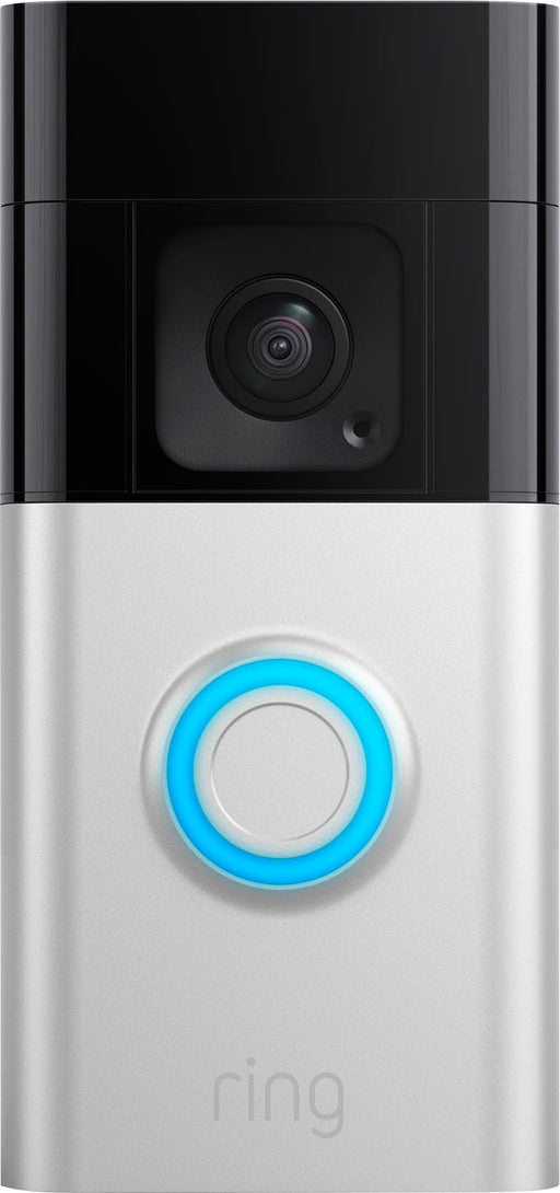 Ring - Battery Doorbell Plus Smart Wifi Video Doorbell  Battery Operated with Head-to-Toe View - Satin Nickel