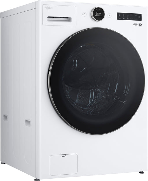 LG - 4.5 Cu. Ft. High-Efficiency Stackable Smart Front Load Washer with Steam and TurboWash 360 - White
