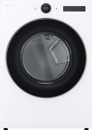 LG - 7.4 Cu. Ft. Stackable Smart Electric Dryer with Steam and Sensor Dry - White