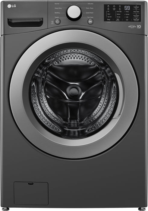 LG - 5.0 Cu. Ft. Front Load Washer with 6Motion Technology - Middle Black