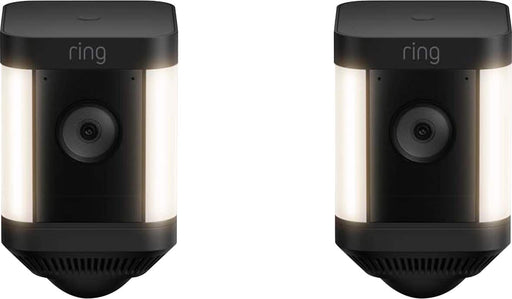 Ring - Spotlight Cam Plus Outdoor/Indoor Wireless 1080p Battery Surveillance Security Camera (2pk) - All Black