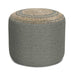 Simpli Home - Serena Round Braided Pouf - Dove Grey