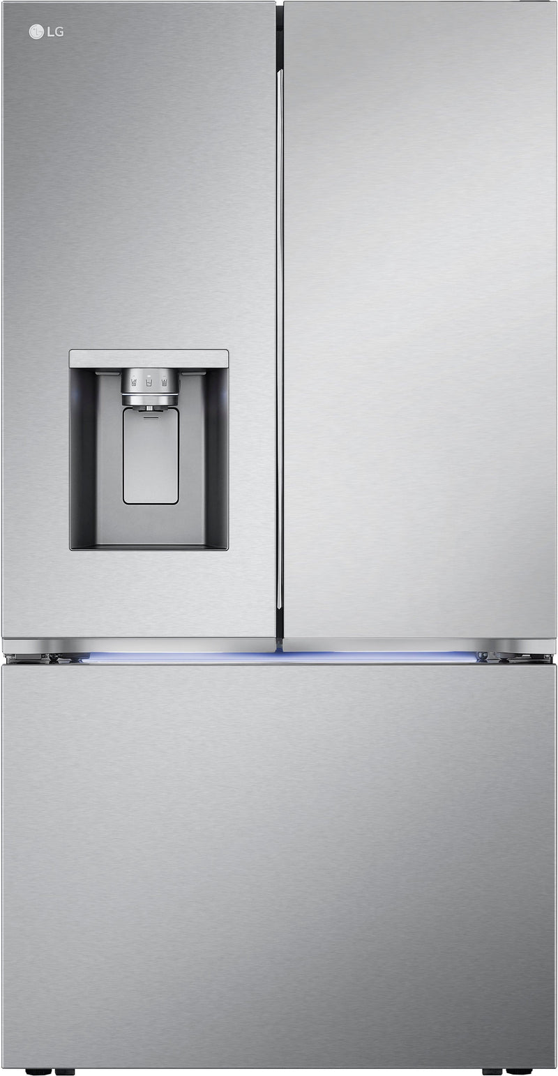 LG - 36-in Wide Counter-Depth MAX 25.5 Cu. Ft. French Door Smart Refrigerator with Four Kinds of Ice - Stainless Steel