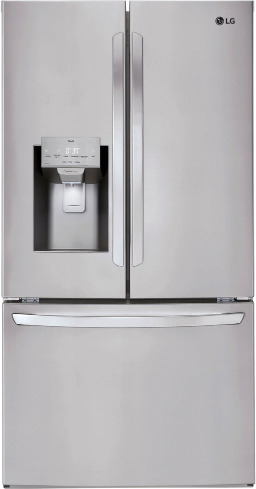 LG - 27.7 Cu. Ft. French Door Smart Refrigerator with External Ice and Water - Stainless Steel