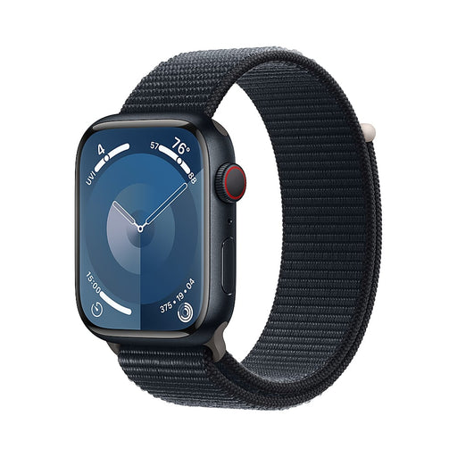 Apple Watch Series 9 (GPS + Cellular) 45mm Midnight Aluminum Case with Midnight Sport Loop with Blood Oxygen - Midnight - (2023)