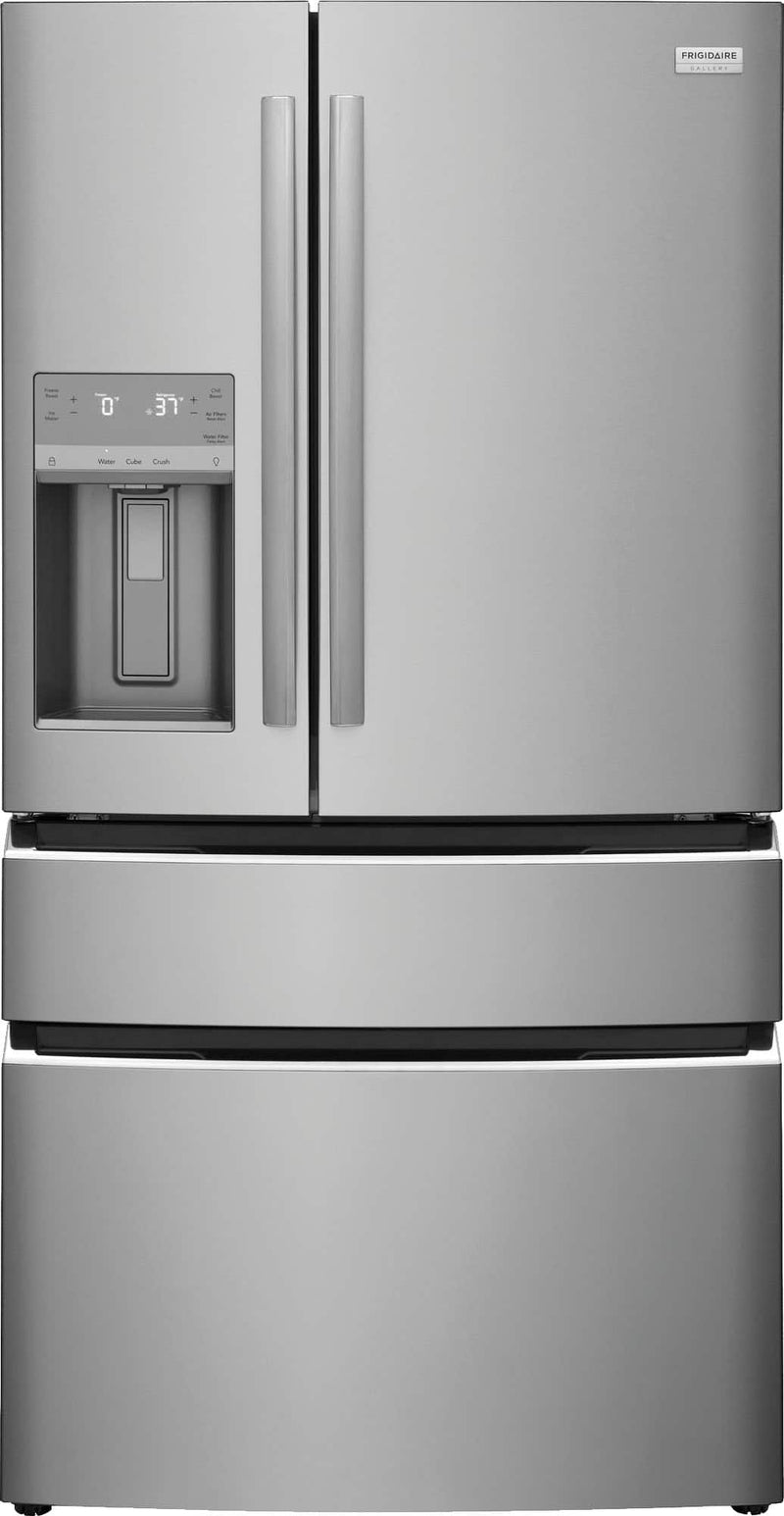 Frigidaire - Gallery 21.5 Cu. Ft.  4-Door French Door Counter-Depth Refrigerator - Stainless Steel