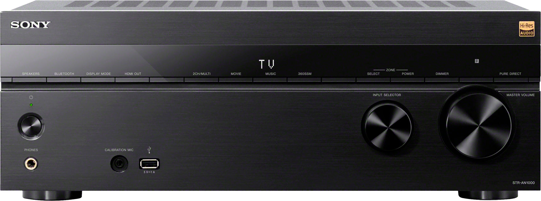 Sony - STR-AN1000 7.2 Channel Dolby Atmos  Dolby Vision 8K HDR Network A/V Receiver - Black