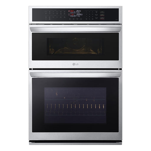 LG - 30" Smart Built-In Electric Convection Combination Wall Oven with Microwave and Air Fry - Stainless Steel