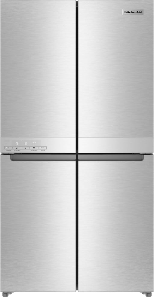 KitchenAid - 19.4 Cu. Ft. Bottom-Freezer 4-Door French Door Refrigerator - Stainless Steel