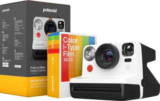 Polaroid - Now Instant Film Camera Bundle  Generation 2 - Black  White