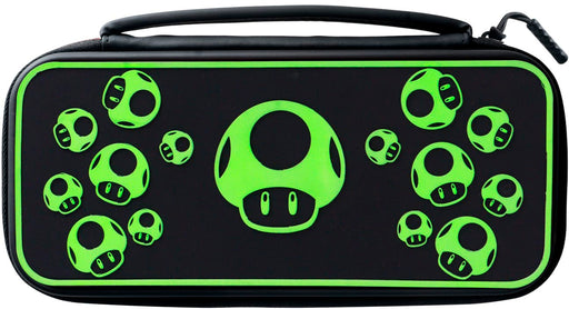PDP - Travel Case Plus GLOW For Nintendo Switch Nintendo Switch Lite Nintendo Switch - OLED Model - 1-Up Mushroom