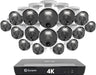 Swann - Master Series 16-Channel 16-Camera Indoor/Outdoor Wired 4K UHD 2TB HDD NVR Security System - White