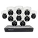 Swann - Master Series 16-Channel 10 Dome Camera Indoor/Outdoor PoE Wired 4K UHD 2TB HDD NVR Security System - Black/White