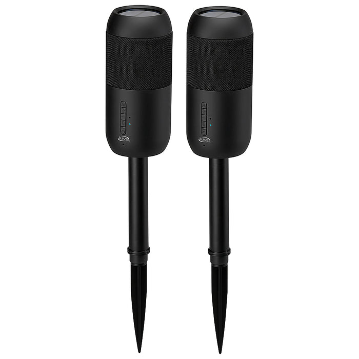 iLive - Portable Wireless Waterproof Speakers with Removable Stakes (Pair) - Black