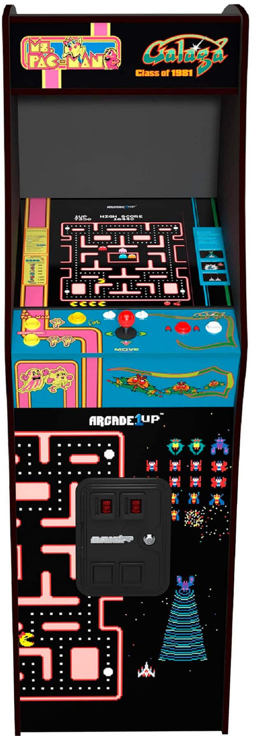 Arcade1Up Class of '81 Ms. Pac-Man /Galaga Deluxe Arcade Machine - Blue