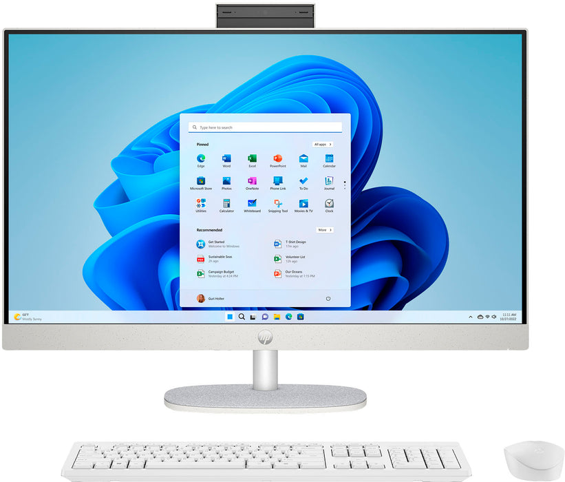 HP - 27" Full HD Touch-Screen All-in-One with Adjustable Height - Intel Core i5 - 8GB Memory - 512GB SSD - Shell White