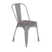 Alamont Home - All-Weather Commercial Stack Chair  Poly Resin Seat - Silver/Gray