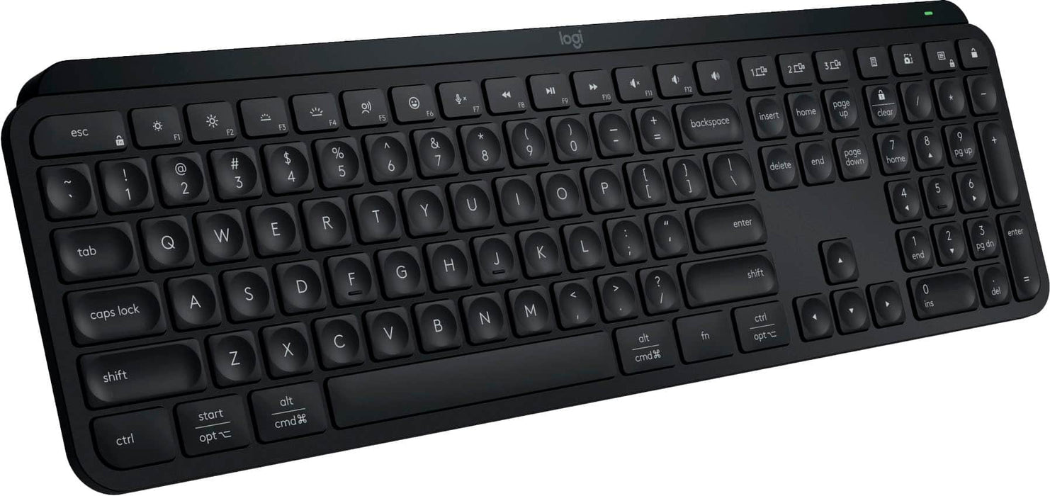 Logitech - MX Keys S Universal Full-size Wireless Scissor Keyboard for PC and Mac with Backlit keys - Black