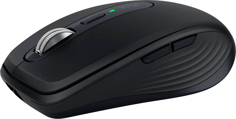 Logitech - MX Anywhere 3S Wireless Bluetooth Optical Fast Scrolling Mouse with Programmable Buttons - Wireless - Black