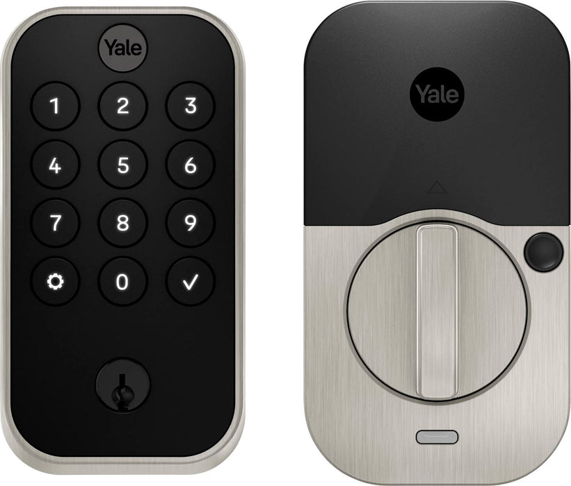 Yale - Assure Lock 2 - Smart Lock Wi-Fi Deadbolt with Push Button Keypad  Key Access - Satin Nickel